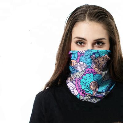 China Custom Logo Printed Multifunctional Headwear Bandanas High Elastic Headwear Gaiter Neck for sale