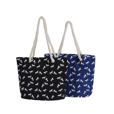 China High quality 2022 new products summer hot sale beach bags horse cartoon pattern beach bags for sale