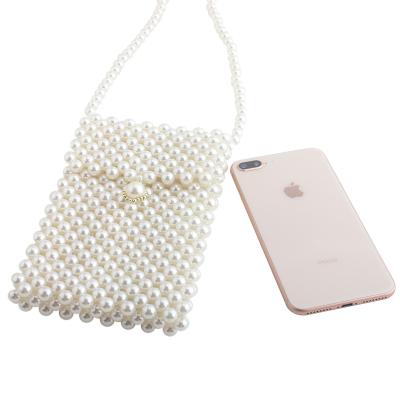 China Pearl Beaded Bag Women Bags Handbags 2019 Clutch Purse Evening Clutch Bags Women Evening Bags Designer Luxury Wedding Party Bags White Clear for sale