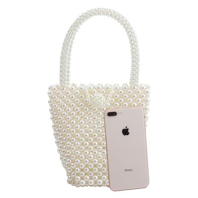 China Luxury pearl top bag beaded box totes bag 2019 vintage crystal handbag women wedding party luxury brand evening clutch clutch wholesale for sale