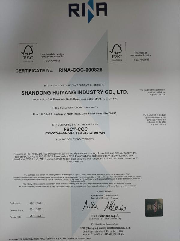 FSC - Shandong Huiyang Industry Co., Ltd.