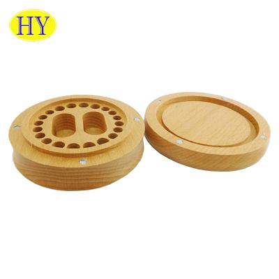 China Europe Kids Milk Tooth Box Organizer Milk Teeth Wood Storage Milk Teeth Wooden Box for sale