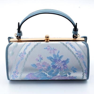 China Women Waterproof Luxury Handbag Leather Silk Fabric Exquisite Purse Clutch Bag For Ladies Brands Customized Ladies Cross - Body Shoulder Bags for sale