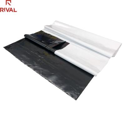 China Custom Printing 7mil Black White Plastic Greenhouse Printing 7mil UV Resistant Use UV Resistant Blocking Greenhouse Sheet for sale