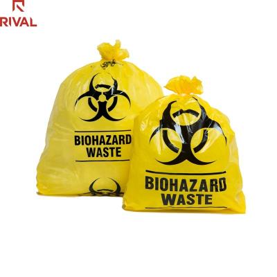 China Wholesale Yellow Hazardous Plastic Waste Bag BIODEGRADABLE Printed Hospital Grade Garbage Bag for sale