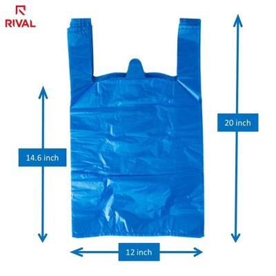 China Wholesale Recyclable Biodegradable HDPE Custom Packaging Carrier T-Shirt Plastic Bags for sale