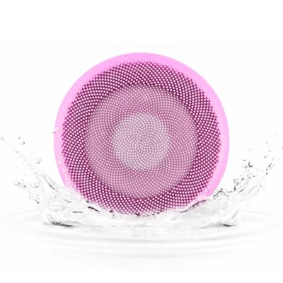 China For commercial & Home Use Silicone Brush Sonic Face Scrubbers IPX7 Waterproof Electric Facial Detergent Massager Cleaning Brush For All Skin Types for sale