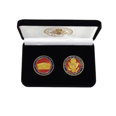 China Custom USA Challenge Coin Military Souvenir USA Metal Coins With Velvet Box for sale