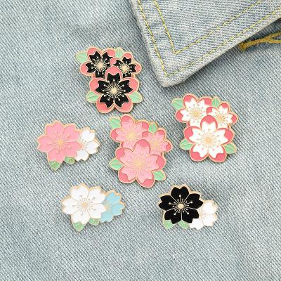 China Cheap Europe Soft Enamel Lapel Pins Sakura Enamel Pins Custom for sale