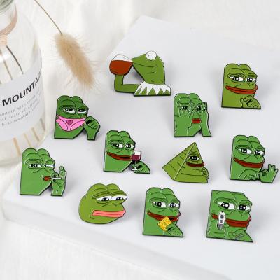 China Wholesale Custom Mix Cartoon Animal Frog Soft Enamel Pins From Europe for sale