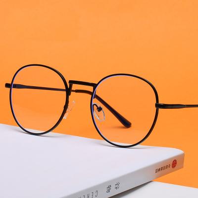 China 2023 New Arrival Zhiheng Anti Glass Metal Optical Sights Blue Light Blocking Glasses Retro Style Blue Lightweight Nomad Computer for sale