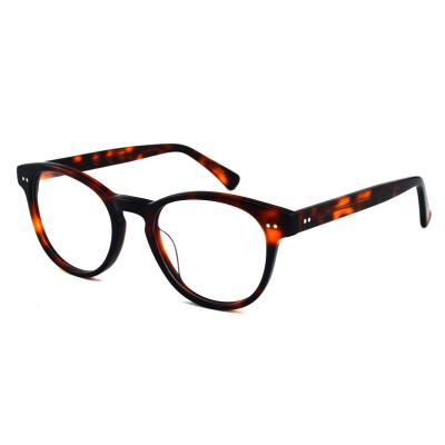 China Classic 2023 custom logo vintage round new shape glasses frames for women shape myopia blue clear glasses for sale