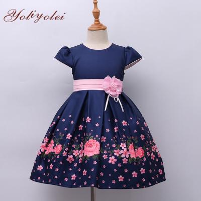 China Latest Washable Party Wear Girl Boutique Dress For Girl 2-10 Year for sale