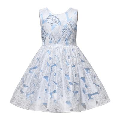 China Wholesale 2020 Summer New 5-9 Years Old Sleeveless Crew Neck Elegant Soft Breathable Party Baby Dresses for sale