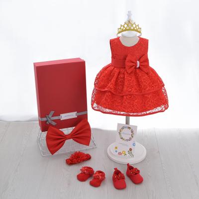 China New OEM Design Breathable Baby Clothing Gift Box Set Kid Birthday Party Prom Girl Dress For 0-2 Years Girl for sale