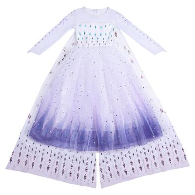 China Anna Cosplay Pattern Sequin Long Sleeve Polyester Tulle Girl Teenage Age Anna Dress High Quality Sleepwear 7 8 for sale