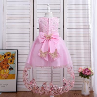 China Yoliyolei Washable Kids Fabric Fashion Girl Party Dress Lace Sequin Tulle Kids Birthday Party Little Bridesmaids Dresses for sale