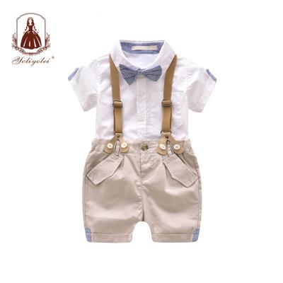 China Toddler Boys Dressing Set Summer Baby Suit Shorts Shirt 1 2 3 4 Year Old Kids Formal Wedding Party Kid Boy Clothes Suits for sale