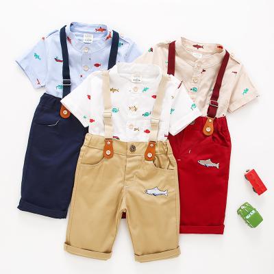 China Wholesale Polyester/Cotton Summer Kids Clothes Cotton Short Quantity Spring Set Boys T-shirt Baby Sleeve Custom Made Suit for sale