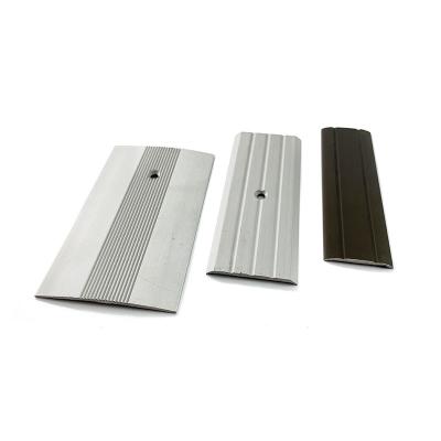 China Modern Silver Color Door Threshold Transition Aluminum Gap Cover Strips For Carpet And Flooring for sale