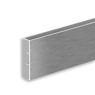 China Modern Decorative Coved Wall Tile Baseboard Extrusion Aluminum Profile Floor Skirting for sale