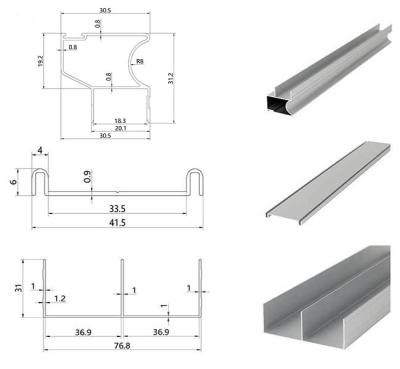 China Italian Home Furniture Modern Wardrobe Sliding Cabinet Door Aluminum Profile for sale