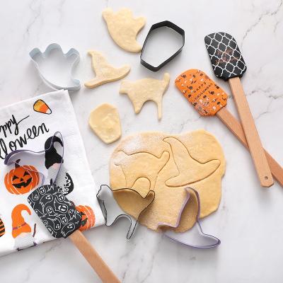 China Viable Premium In Halloween 4pcs Halloween Cookie Cutter Stock Mold Cookie Baking Tools Baking Set for sale