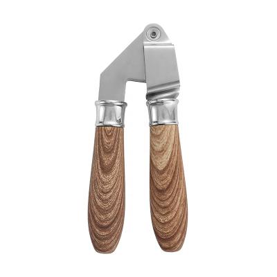 China Viable New Arrival Unique Design 7pcs Kitchen Instrument Set With Decal Handle Garlic Press Garlic Crusher Garlic Wood Meat Grinder for sale