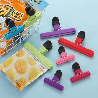 China Wholesale Viable In Stock Food Storage With Air Seal Grip Fry Clips Tight Food Clips Bag Clips for sale