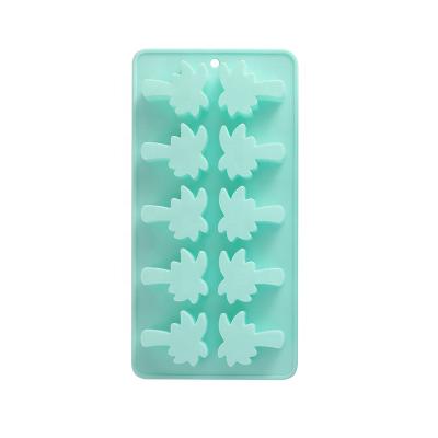 China 2022 Viable Food Grades In Summer Silicone Ice Cream Tray Silicone Mold Silicone Ice Tube Ice Cream Tool Pineapple Coconut Tree for sale