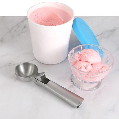 China Low MOQ Kitchen Tool Stainless Steel Ice Cream Scoop Cookie Scooper Viable With Non Slip To Handle Anti Freeze for sale