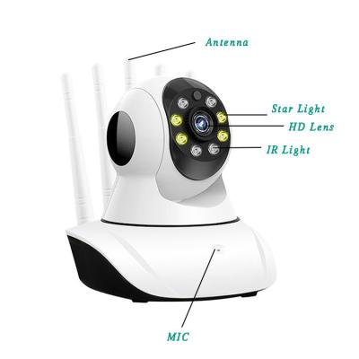 China Human Motion Tracking Smart Network Video H265 Wifi Connection App Wifi 1080P Wireless Camera Two Way Audio Camera Kit Set System Camera for sale