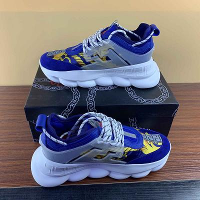 China Cushioning Luxury Brand Designer Chain Reaction Low Lace Up Sneakers Mens Womens Sport Retro Walking Casual Shoes for sale