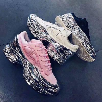 China Raf Simons Ozweego Black Silver Metallic 7cm High Top Sports Leather Invisible Running Shoes European Fashion Trend New Style for sale