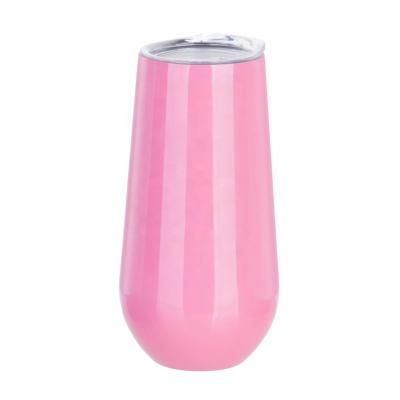 China New Design 2022 New Ideas Viable Customized Acceptable Color Double Wall Stainless Steel Champagne Mugs for sale