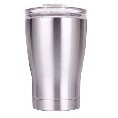 China Sustainable Amazon 12oz Curved Double Wall Stainless Steel Kids Tumbler With Sealed Lid for sale