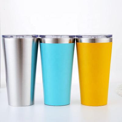 China Sustainable 16oz Single Wall Classic Double Vacuum Cup Stainless Steel Insulated Tumbler for sale