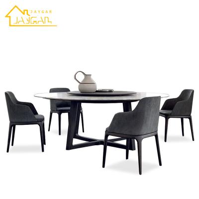 China K/D Luxury Round Marble Top Hotel Furniture Kitchen Table And Chairs Dining Table Set for sale