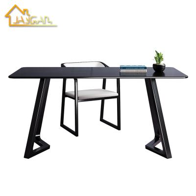 China K/D hot sale modern furniture black table and chairs sets modern solid wood dining table for sale