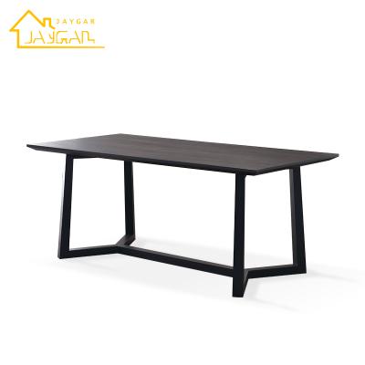 China K/D Household Height Apartment Table And Chairs Furniture Furniture Black Solid Wood Dining Table for sale