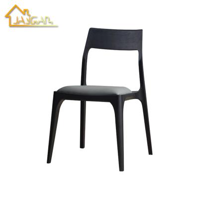 China Customized Indoor Color Popular Restaurant Wooden Dining Chairs Cafe Commercial Black Upholstered Chair for sale