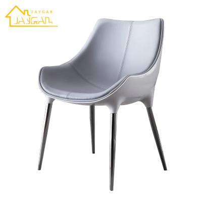 China Wholesale Restaurant Furniture Cooling PU Cushion Fiberglass Chair Leather Custom Upholstered Dining Chairs for sale