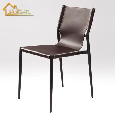 China Latest Contemporary Furniture Upholstered Dining Chair For Hotel Restaurant Dining Chairs Metal Leather Legs for sale