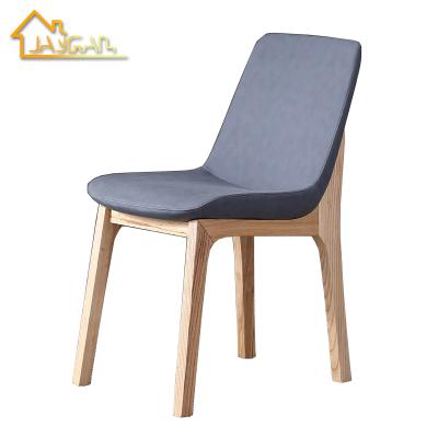 China Customized Color Cheap Wooden Chairs For Dining Table Contemporary Leather Upholstered Elegant Dining Chairs for sale