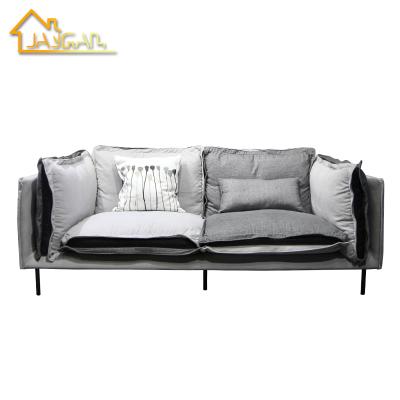 China Other living room leather and fabric corner sofa home furniture living room sofa set luxury leather couch loveseat for sale