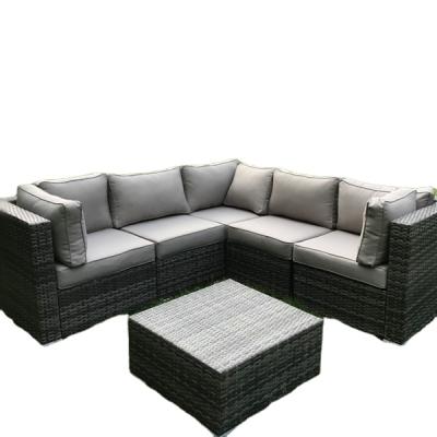 Cina Outdoor PE Rattan Garden Wicker Patio Set 6pcs Patio Furniture, Sectional Sofa Set with Cushions, KD System in vendita