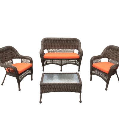 China Modern Rattan Wicker Chair Coffee Table Set, 4pcs Garden Set, Outdoor Furniture Patio Furniture for sale