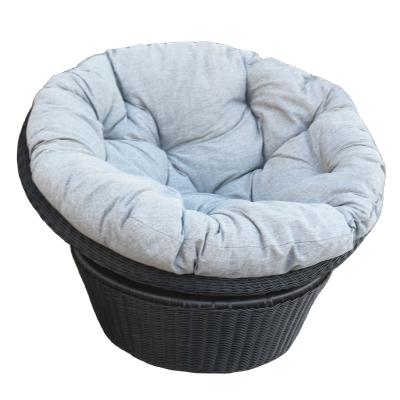 China Hot Sale Garden Chair All Weather Outdoor Wicker Color Papasan Aluminum Black Swivel Chair With Cushion Te koop