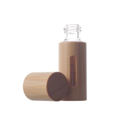 China Wholesale 5ML 10ML Eco-friendly Empty Clear Frosted Cosmetic Bamboo Packaging Bottle Roll On Bottle for sale