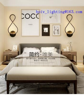 China A 8 LED Wall Light Of  Bedroom White Or Black Color Lamp Body for sale